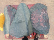 3 Large Natural Granite Garden Boulder Rockery Stones