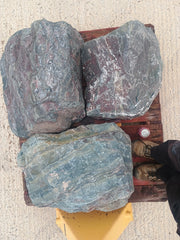 3 Large Natural Granite Garden Boulder Rockery Stones