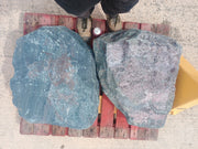 2 Large Natural Granite Garden Boulder Rockery Stones