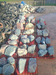 3 Large Natural Granite Garden Boulder Rockery Stones