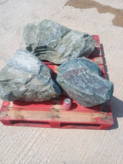 3 Large Natural Granite Garden Boulder Rockery Stones