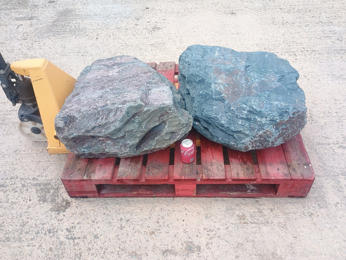 2 Large Natural Granite Garden Boulder Rockery Stones
