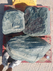 3 Large Natural Granite Garden Boulder Rockery Stones