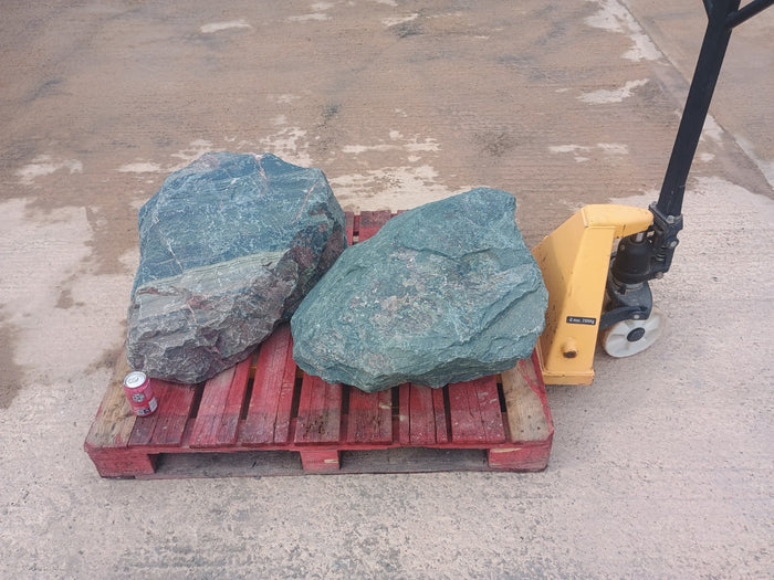 2 Large Natural Granite Garden Boulder Rockery Stones