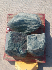 3 Large Natural Granite Garden Boulder Rockery Stones